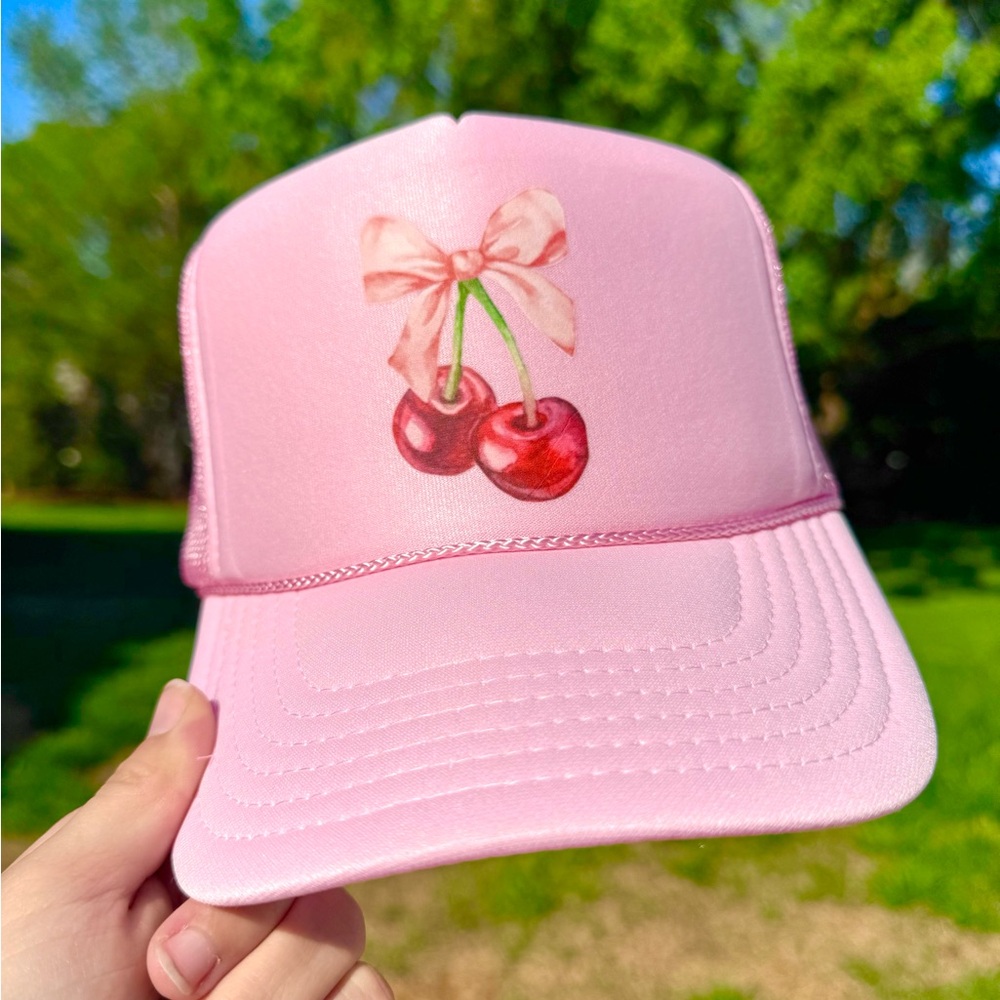 Cherry Bow Trucker Hat
